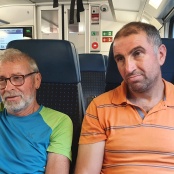 Zuversicht bei der Anreise trotz schlechtem Wetter 