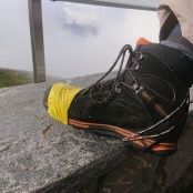 bei so viel Wasser hat sich die Schuhsohle gel&ouml;st