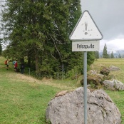 ein tiefes Karstloch, auch Doline genannt