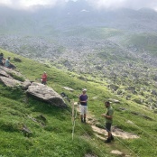 erste Rast: Nebel zieht auf