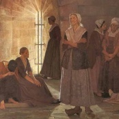 Gefangene Hugenotten-Frauen im Tour de Constance, von Jeanne Lombard